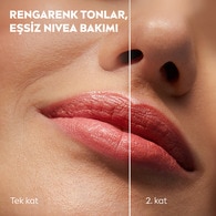 Nivea Renkli Dudak Bakım Kremi Mercan 4,8 g SPF30 Doğal E Vitamini Dudak ve Yanaklar İçin