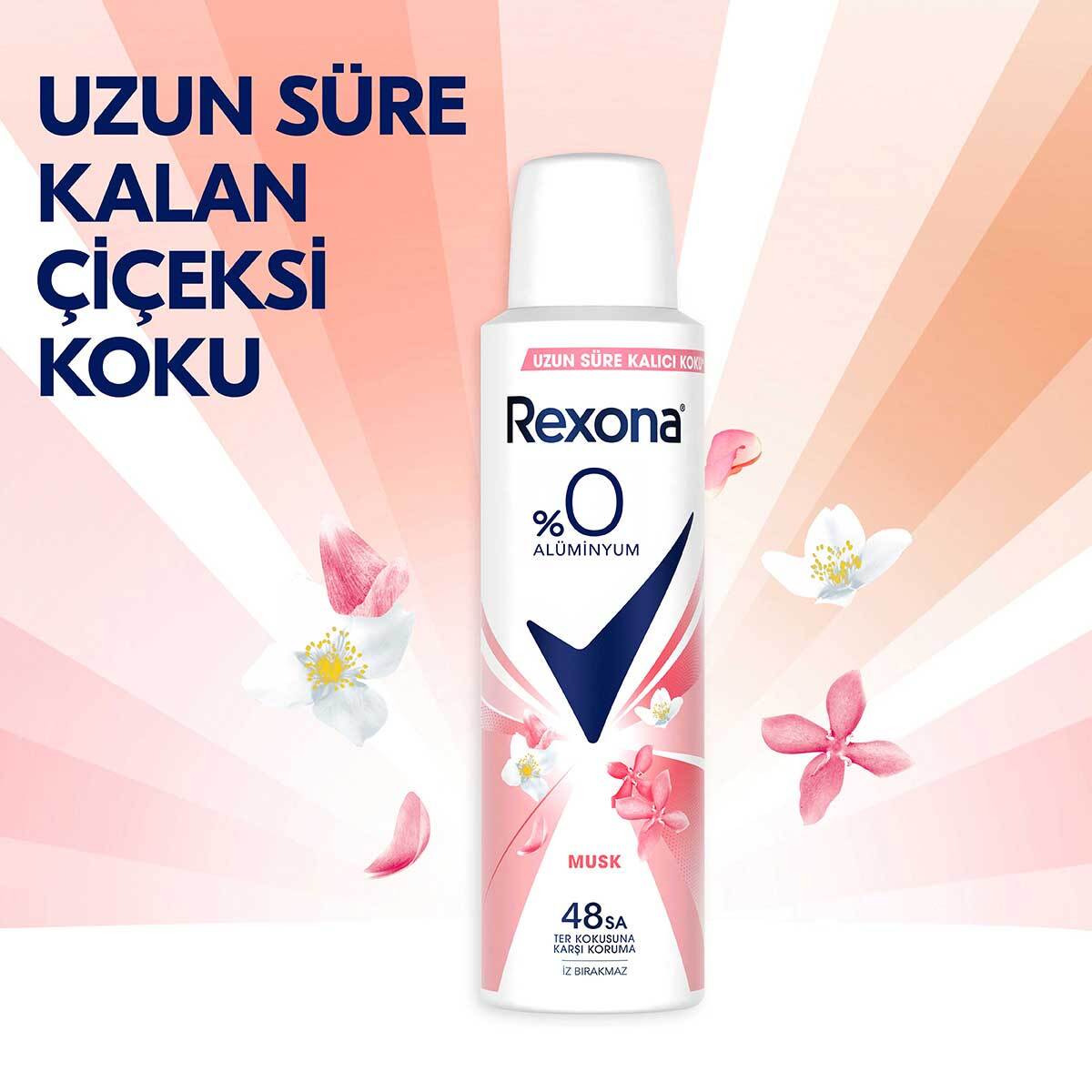  REXONA REXONA Rexona Kadın Sprey Deodorant Musk %0 Alüminyum 48 Saat Ter Kokusuna Karşı Koruma 150 ml  1 of 8 