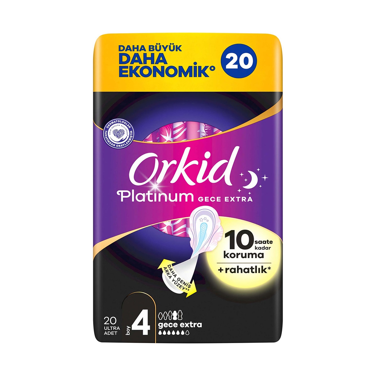  ORKID ORKID EXC. Orkid Platinum Dörtlü Gece Extra 20'li  1 of 9 