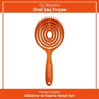 Morfose Oval Saç Tarağı Turuncu