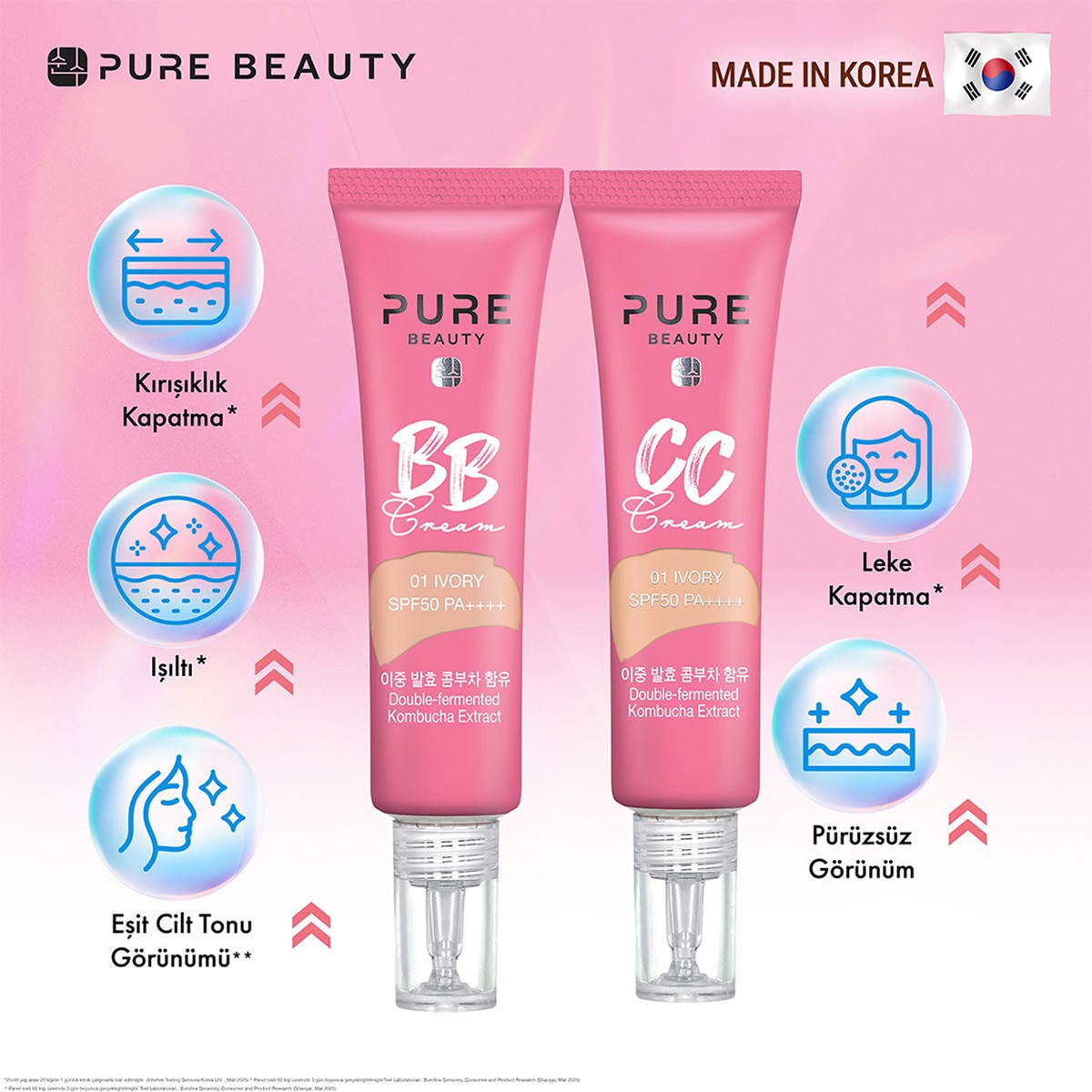  PURE BEAUTY PURE BEAUTY Pure Beauty CC Krem SPF50 PA++++ Ivory 30 ml  1 of 14 