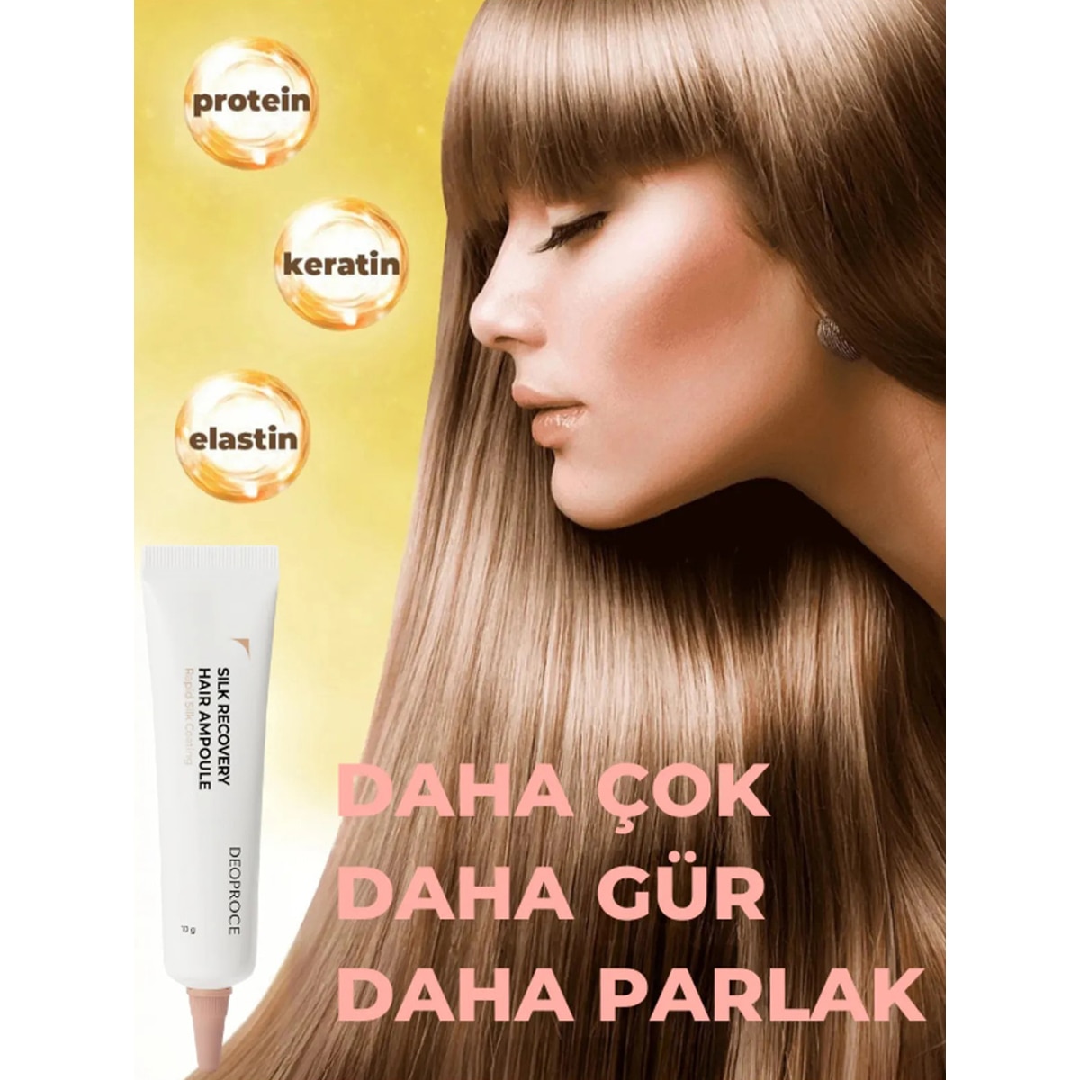  DEOPROCE KOREA DEOPROCE KOREA Deoproce Korea Silk Recovery 3in1 Saç Ampulü 10 ml  1 of 4 