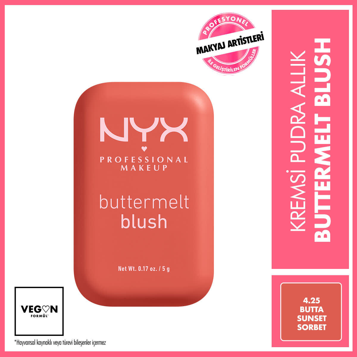 NYX NYX Nyx Professional Makeup Buttermelt Blush Kremsi Pudra Allık 04.25 1 of 9
