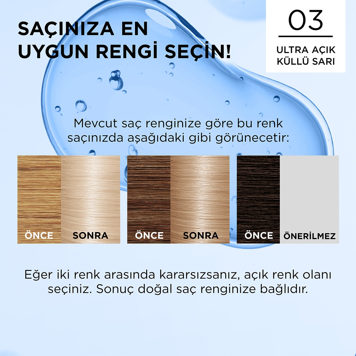 EXCELLENCE EXCELLENCE L'Oreal Paris Excellence Ultra Açık Küllü Sarı Saç Boyası 03 1 of 8