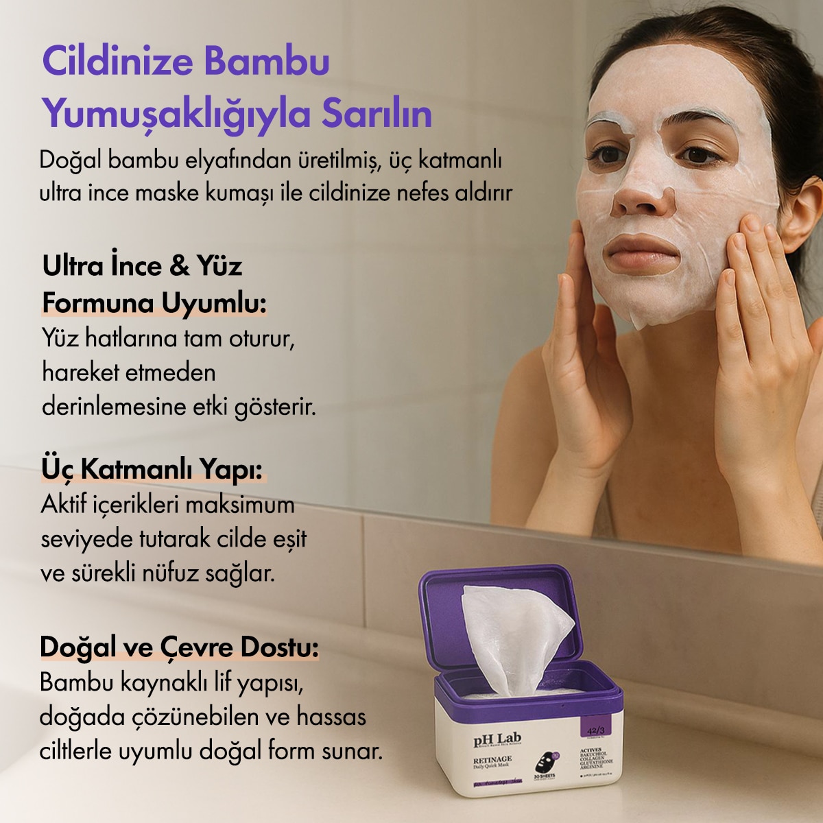  PH LAB PH LAB Ph Lab Retinage 30'lu Maske 360 ml  1 of 7 