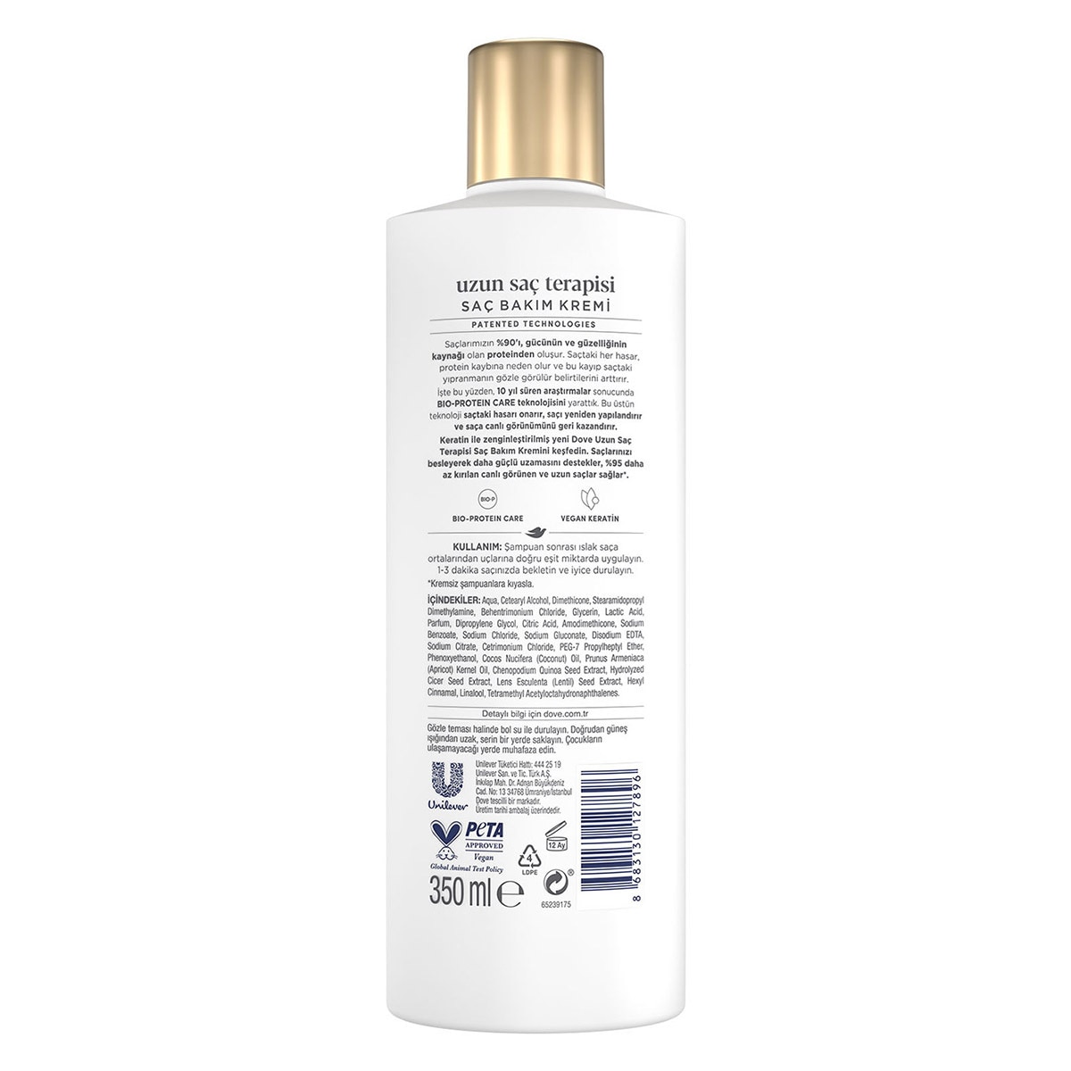 DOVE DOVE Dove Saç Bakım Kremi Uzun Saç Terapisi 350 ml 1 of 11