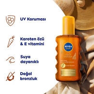 Nivea Sun SPF6 Karoten Özlü Yoğun Bronzlaştırıcı Güneş Yağı  200 ml Sprey