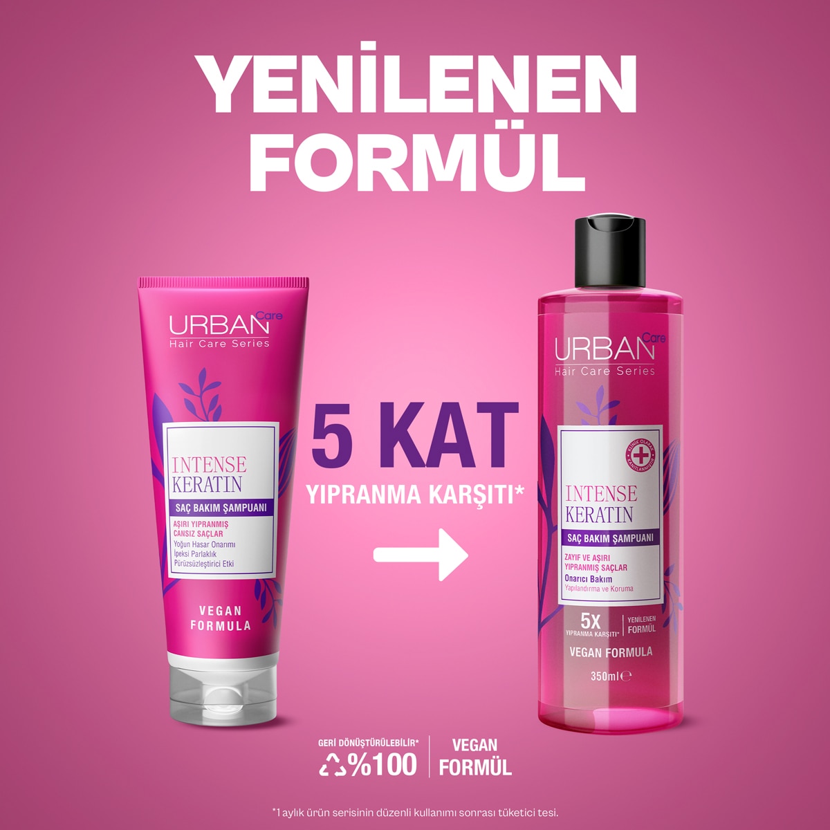  URBAN CARE URBAN CARE Urban Care Intense Keratin Yoğun Hasar Onarıcı Saç Bakım Şampuanı 350 ml  1 of 4 