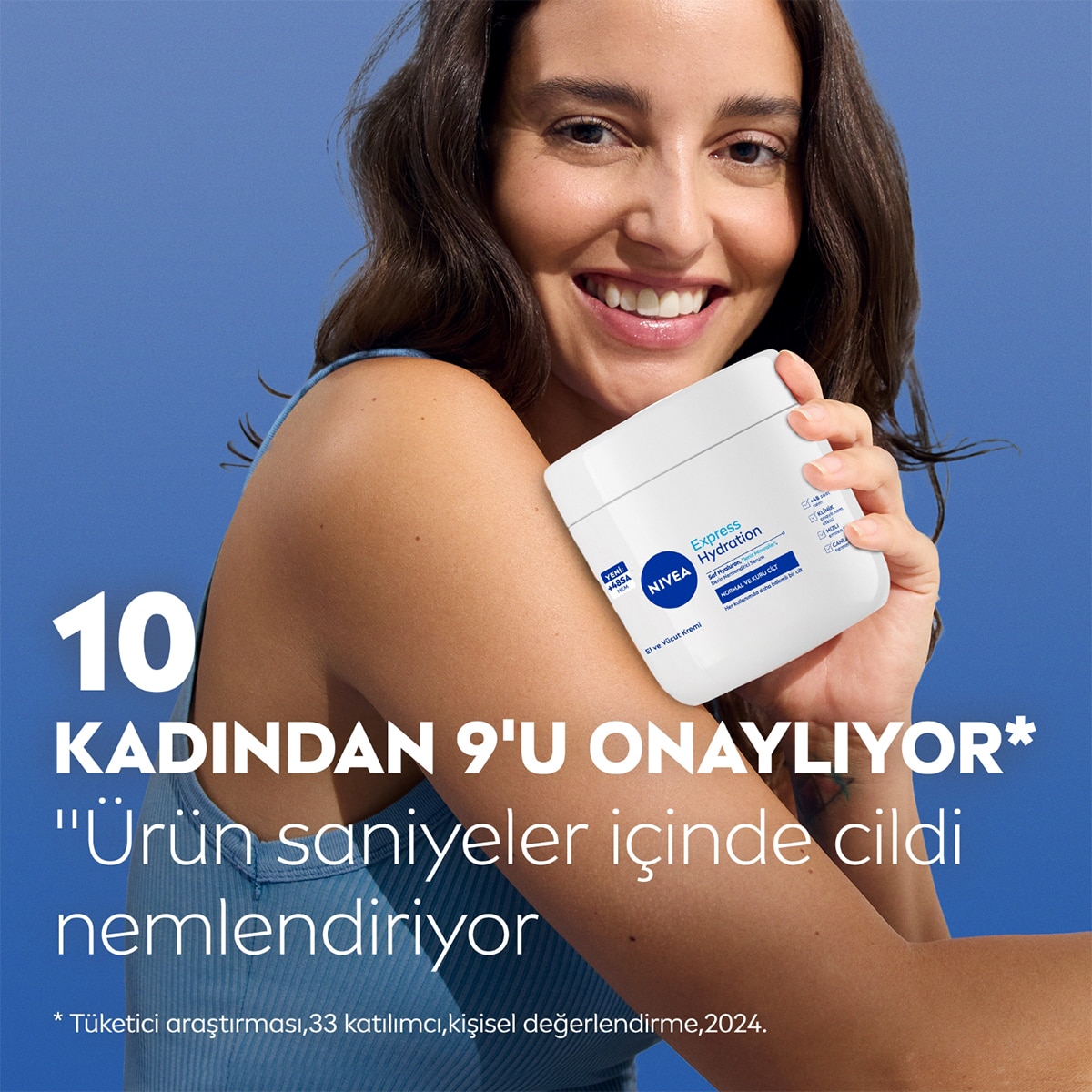  NIVEA SOFT NIVEA SOFT Nivea Express Hydration El ve Vücut Bakım Kremi 400 ml 48 Saat Nemlendirici  1 of 8 
