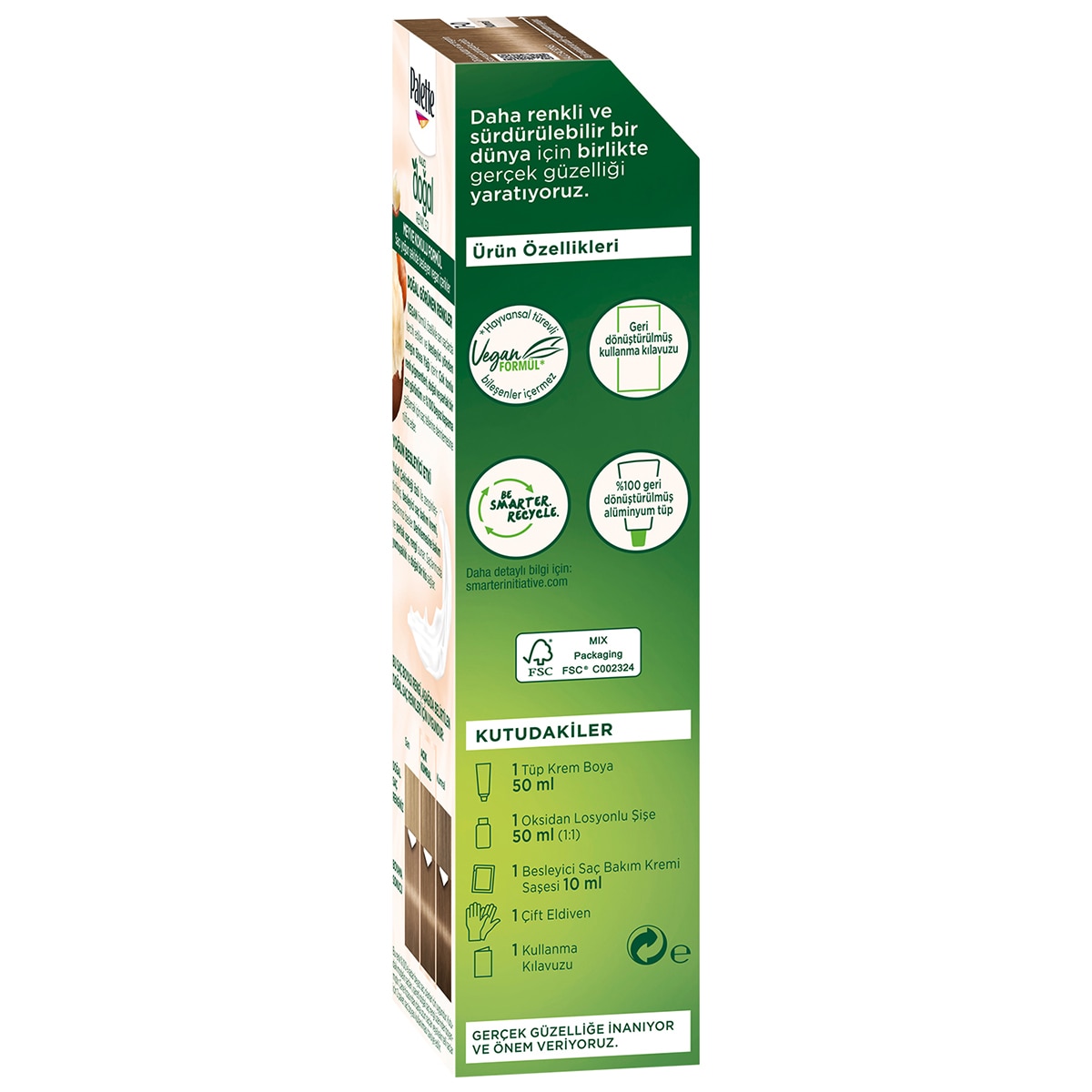  PALETTE NATURAL COLORS PALETTE NATURAL COLORS Palette Kalıcı Doğal Renkler Saç Boyası 7-0 Kumral  1 of 10 