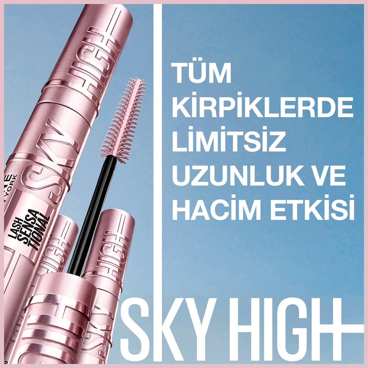 MAYBELLINE MAYBELLINE Maybelline New York Lash Sensational Sky High Kahverengi Maskara 1 of 4