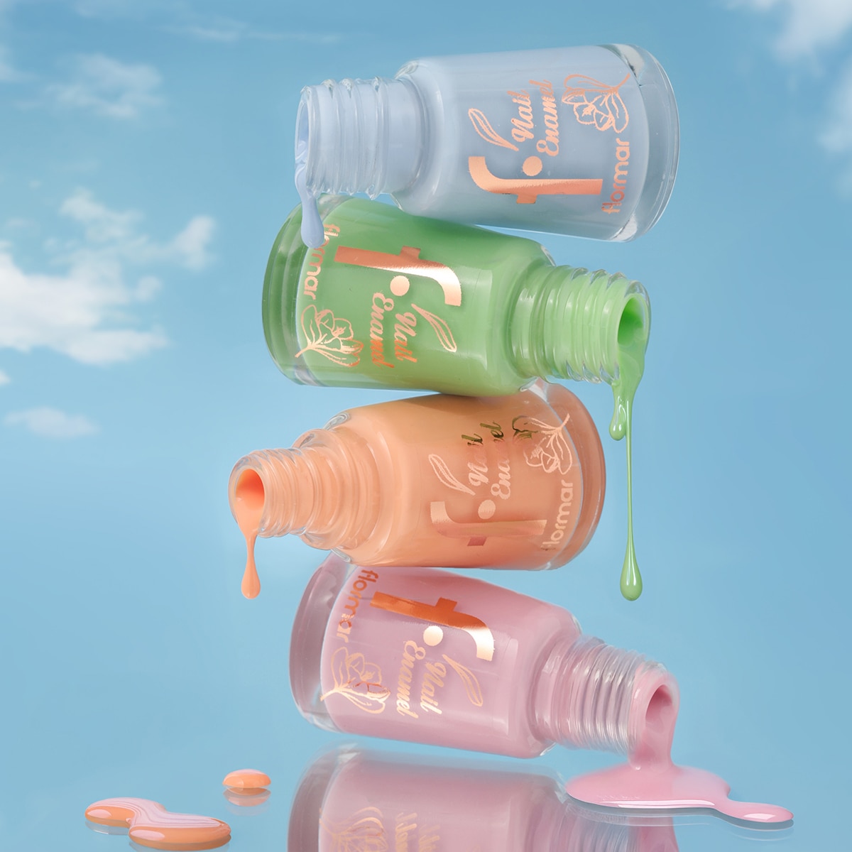  FLORMAR EXC. FLORMAR EXC. Flormar Blossom Yüksek Pigmentli & Parlak Bitişli Kalın Fırçalı Oje No: 004 Flowering Banana  1 of 4 