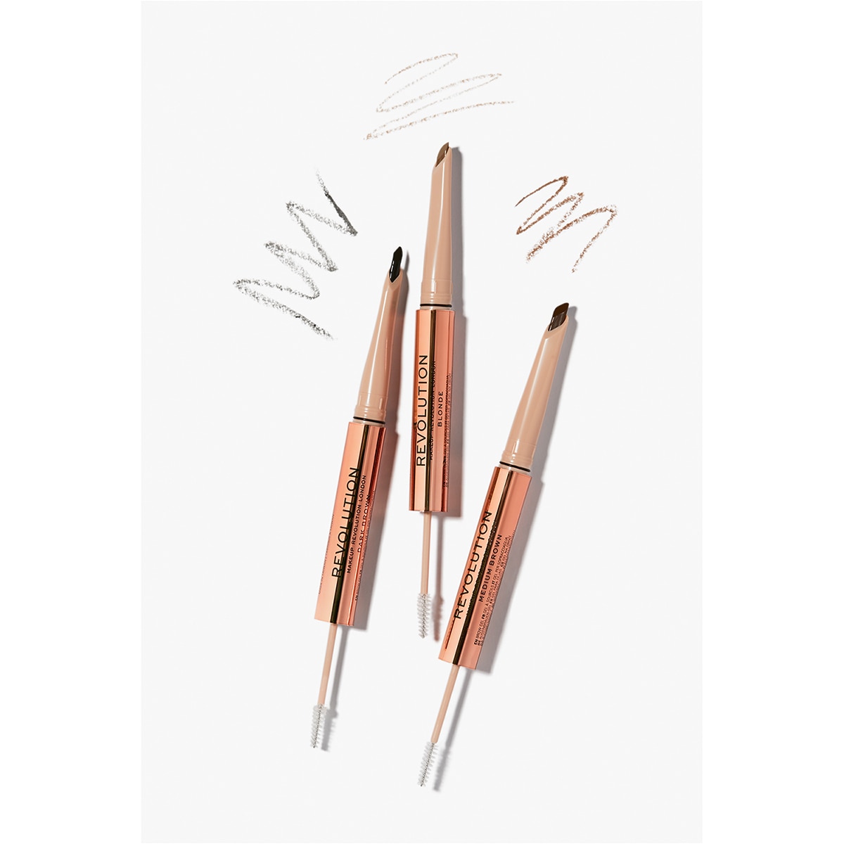  REVOLUTION REVOLUTION Revolution Fluffy Brow Duo Kaş Kalemi ve Kaş Maskarası Dark Brown  1 of 11 