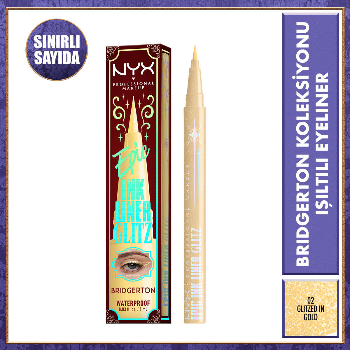 NYX NYX Nyx Professional Makeup Halloween 2025 Simli Eyeliner Gold 1 of 8