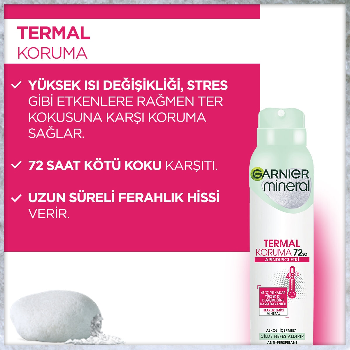  GARNIER GARNIER Garnier Mineral Termal Koruma Sprey Deodorant  1 of 5 