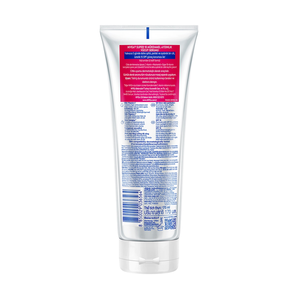 undefined NIVEA BODY Nivea SPF15 Super10 Serum Etkili Aydınlatıcı ve Nemlendirici Vücut Losyonu 170 ml 1 of 7
