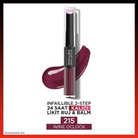 L'Oreal Paris Infaillible 2-Step 24 Saat Kalıcı Likit Ruj & Balm 215 Wine Oclock