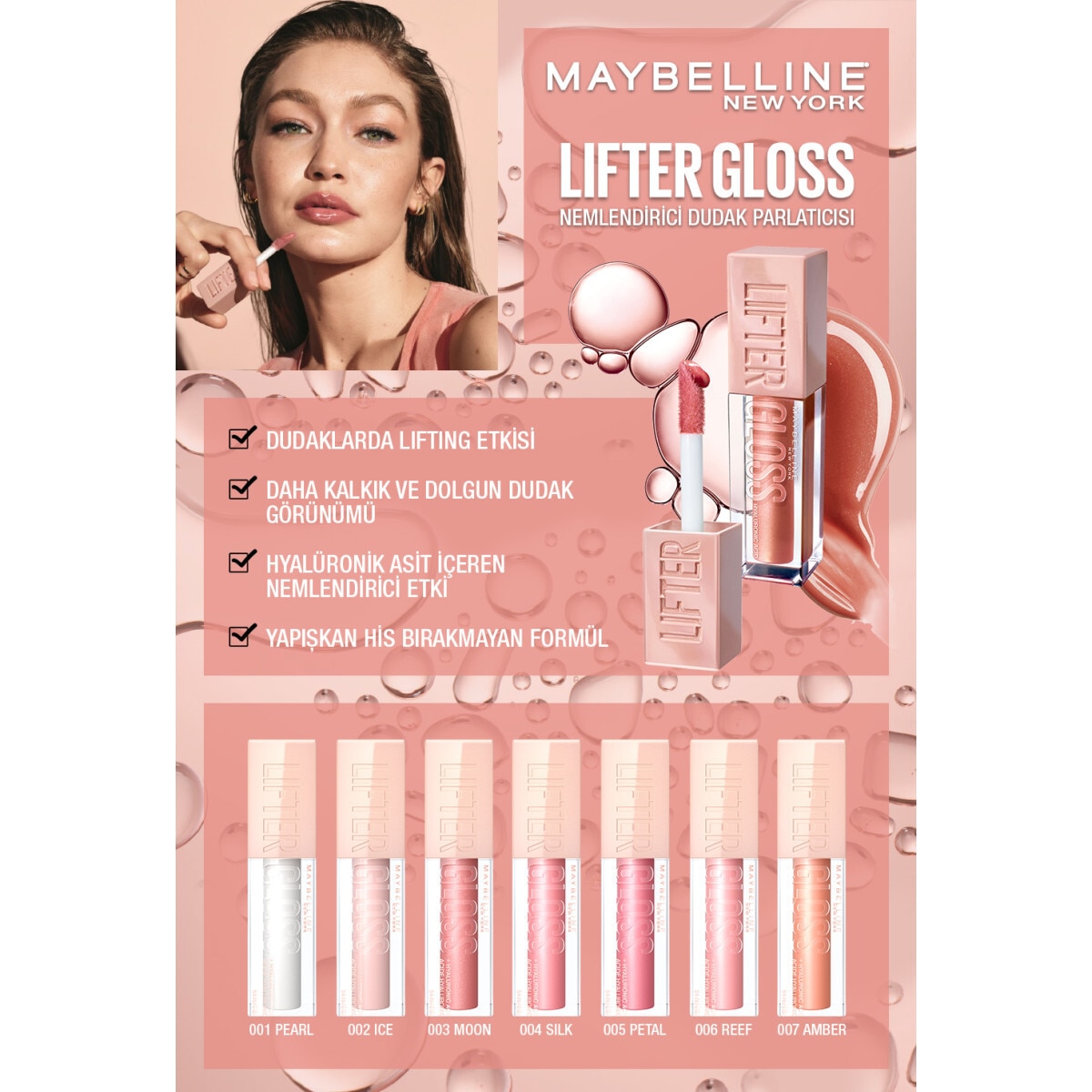 MAYBELLINE MAYBELLINE Maybelline New York Lifter Gloss Nemlendirici Dudak Parlatıcısı 009 Topaz  1 of 12 