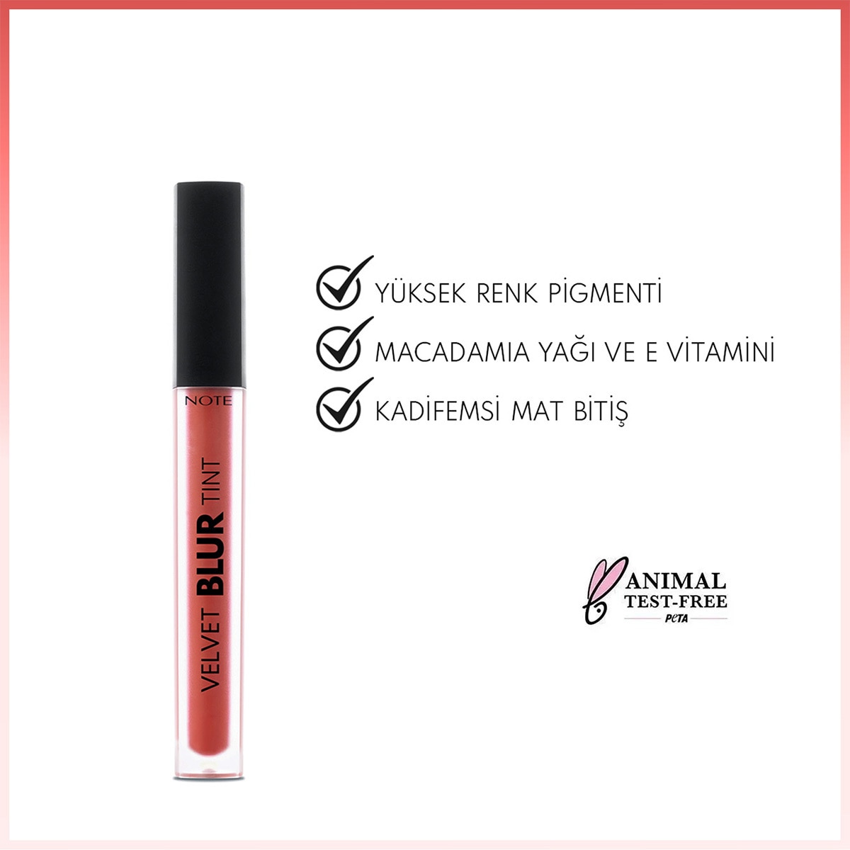 NOTE NOTE Note Velvet Blur Tint Kadife Bitişli Nemlendirici Mat Ruj 03 Burnt Peach 1 of 5