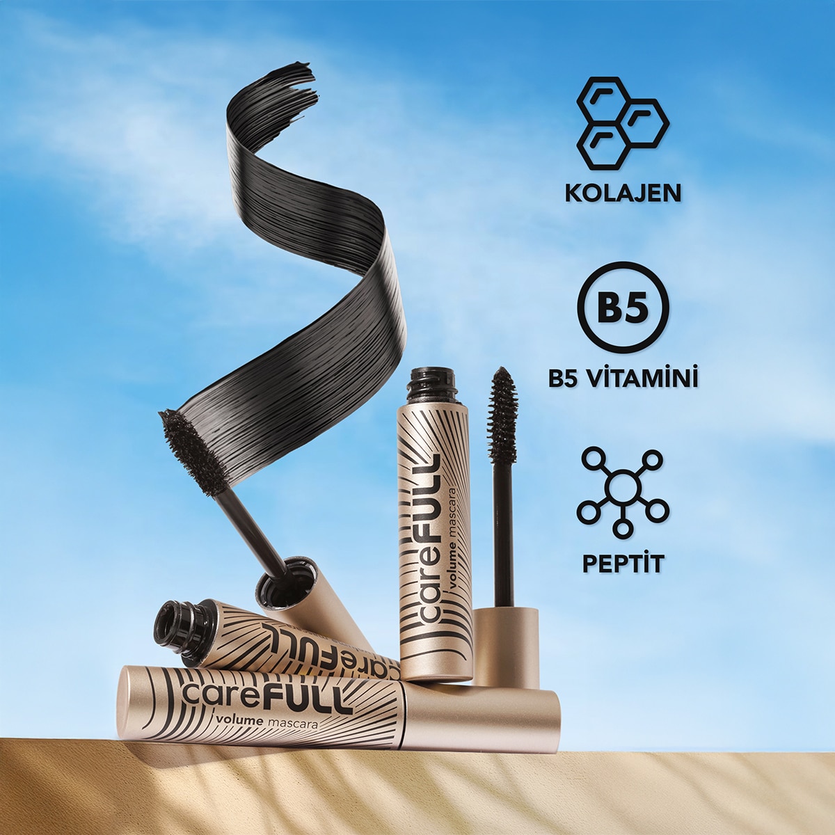FLORMAR FLORMAR Flormar Carefull Volume Kirpik Güçlendirici Hacim Veren Maskara 1 of 9