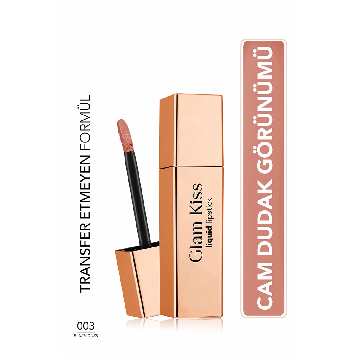 FLORMAR FLORMAR Flormar Glam Kiss Yoğun Pigmentli Likit Ruj No: 003 Blush Dusk 1 of 7