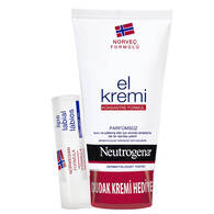  NEUTROGENA NEUTROGENA Neutrogena El Kremi 75 ml + Hediye Dudak Nemlendiricisi Seti Parfümsüz  1 of 1 