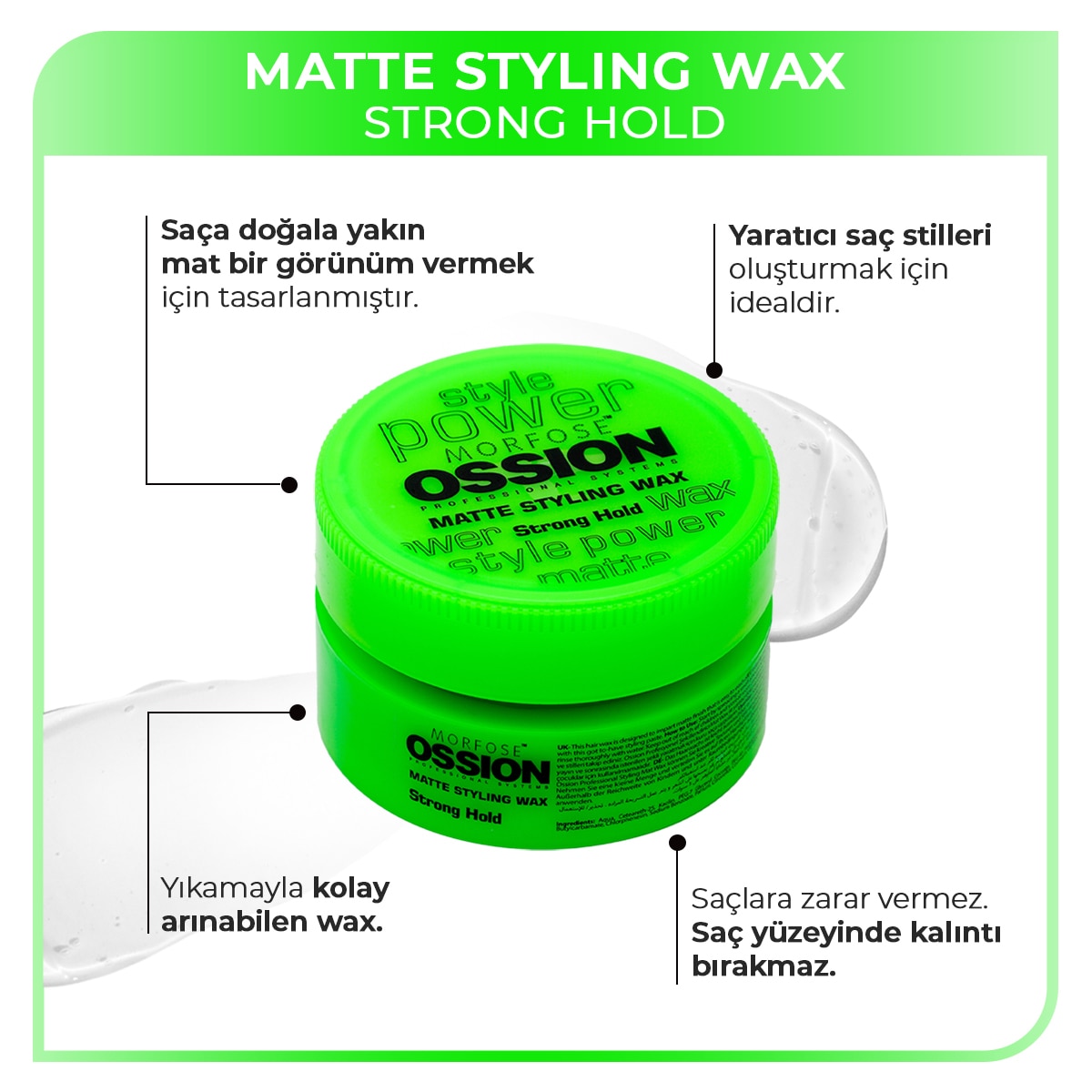 MORFOSE MORFOSE Morfose Ossion Mat Styling Wax 100 ml 1 of 5