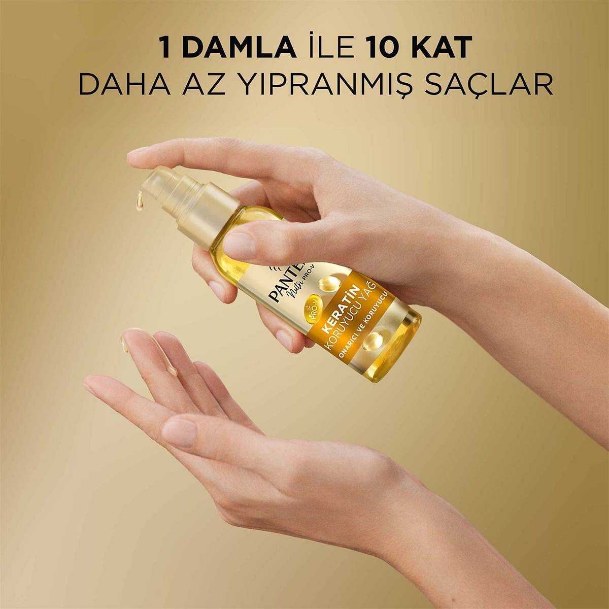 PANTENE PANTENE Pantene Keratin Özlü Onarıcı E Vitaminli Saç Bakım Yağı 100 ml 1 of 10