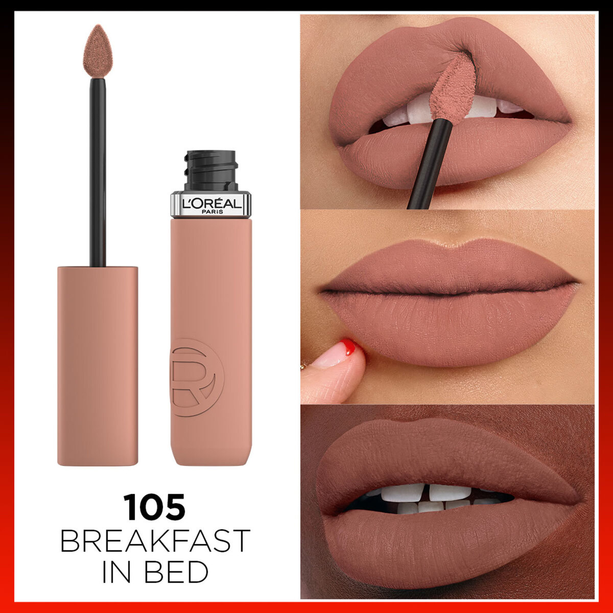  LOREAL PARIS LOREAL PARIS L'Oreal Paris Infaillible Matte Resistance Likit Mat Ruj 105 Breakfast In Bed  1 of 5 