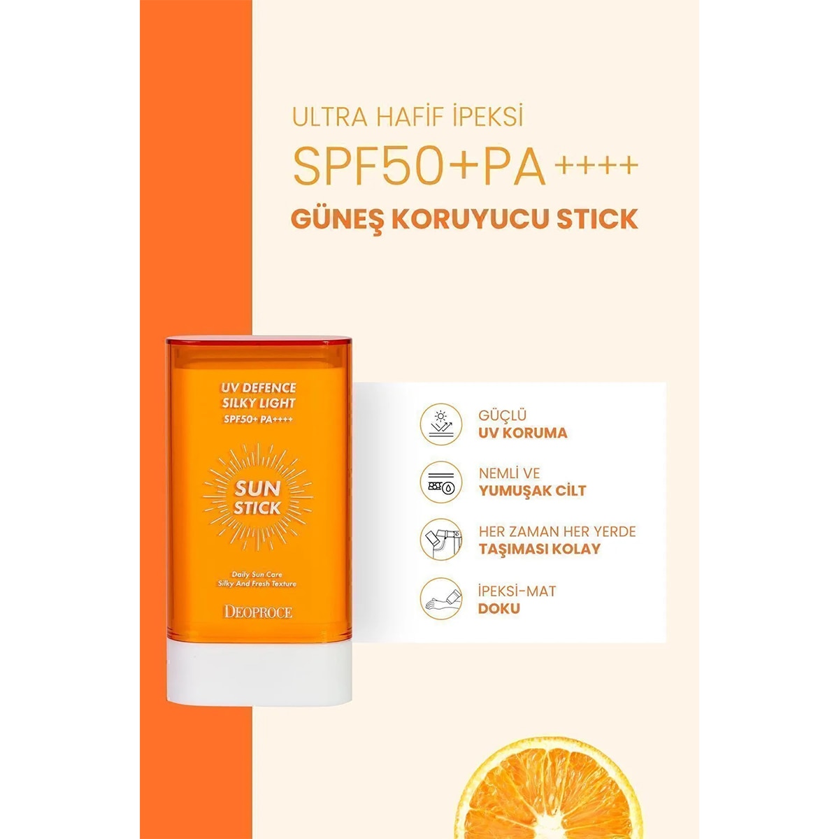  DEOPROCE KOREA DEOPROCE KOREA Deoproce Korea UV Yüz Stick Güneş Koruyucu Hafif SPF50+ PA++++ 18 g  1 of 6 
