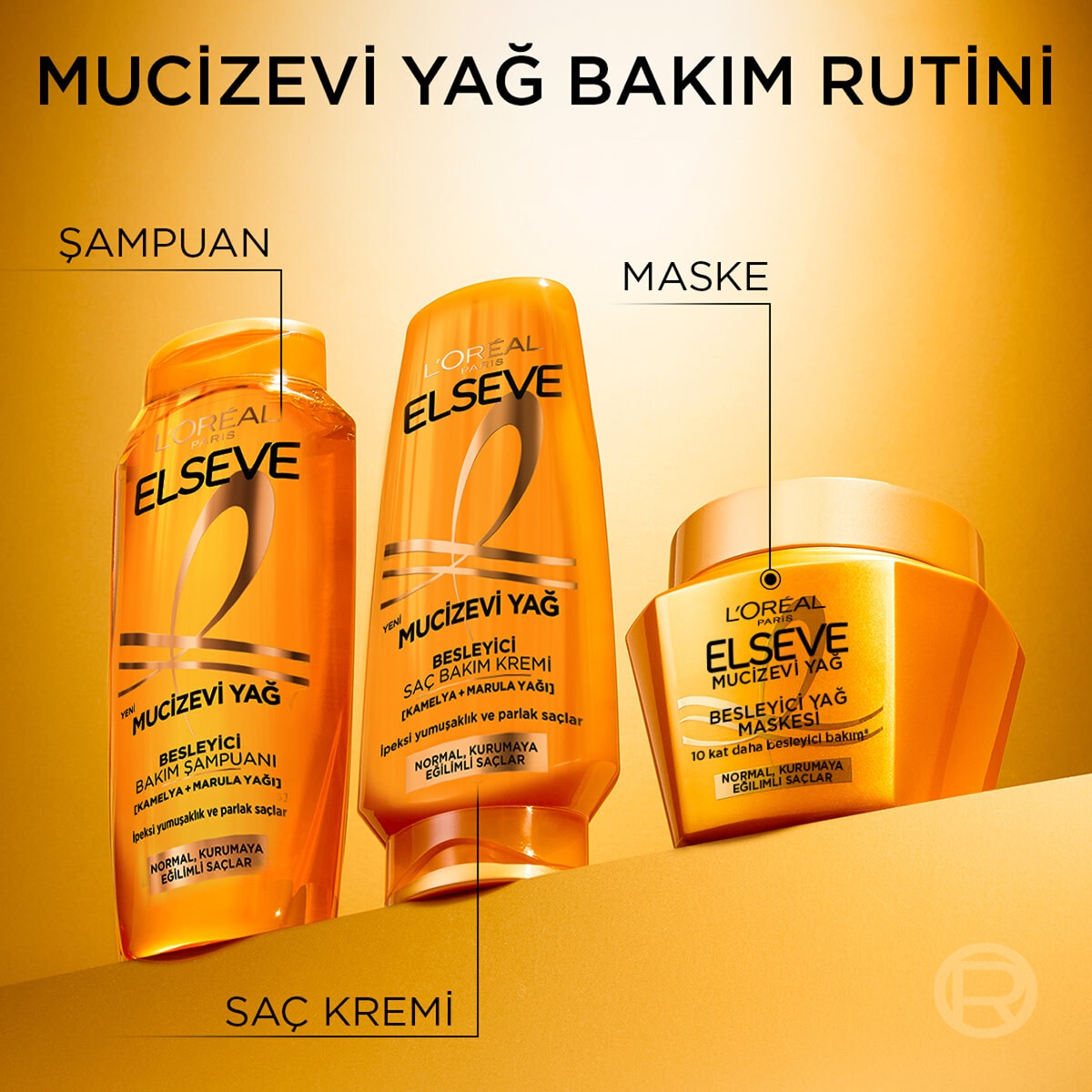 ELSEVE ELSEVE L'Oreal Paris Elseve Mucizevi Yağ Maske 300 ml 1 of 8