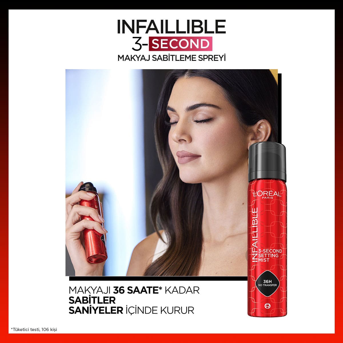  LOREAL PARIS LOREAL PARIS L'Oreal Paris Infaillible 3-Second Makyaj Sabitleme Spreyi  1 of 6 