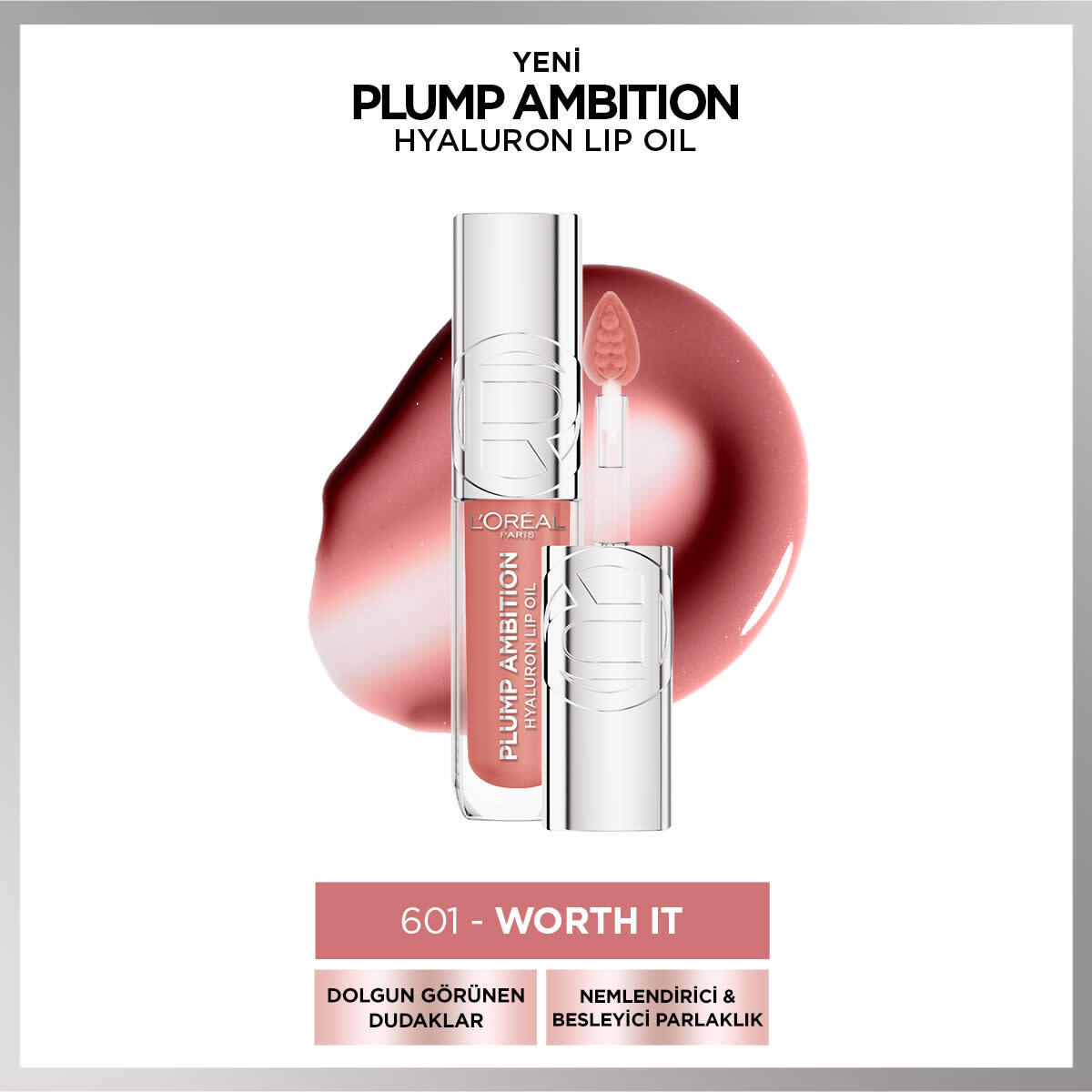  LOREAL PARIS LOREAL PARIS L'Oreal Paris Plump Ambition Hyaluron Dudak Yağı No: 601  L'Oreal Paris Plump Ambition Hyaluron Dudak Yağı No: 601