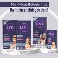 Sesu Hassas Ciltlere Özel Maxi Set Ağda Bandı 40 Adet