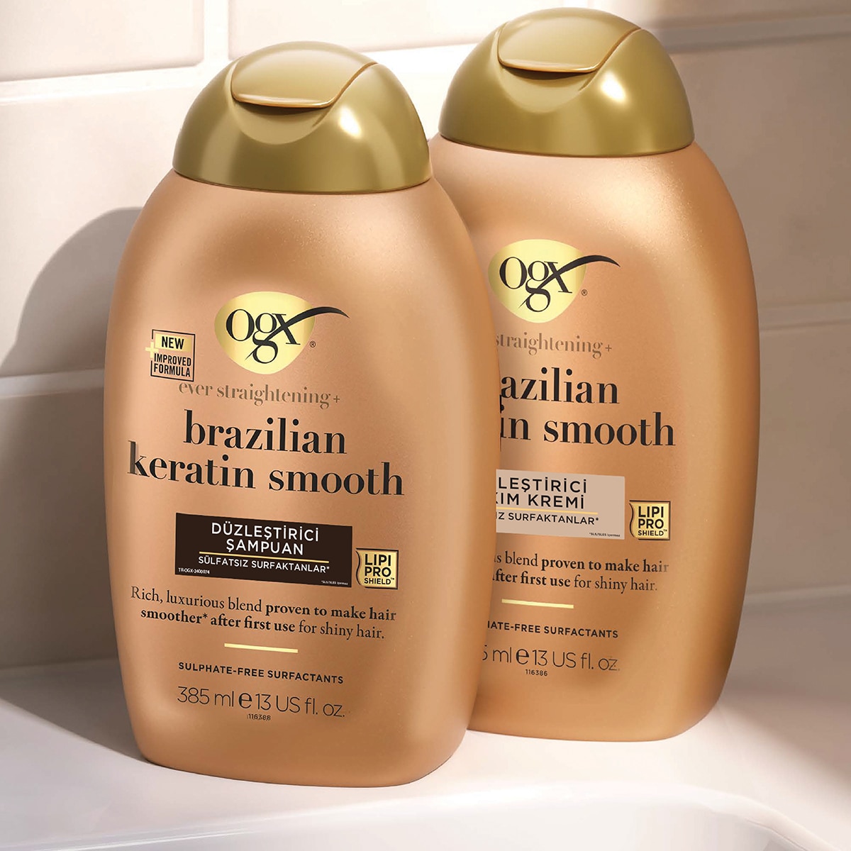  OGX OGX OGX Düzleştirici Brazilian Keratin Smooth Bakım Kremi 385 ml  1 of 9 