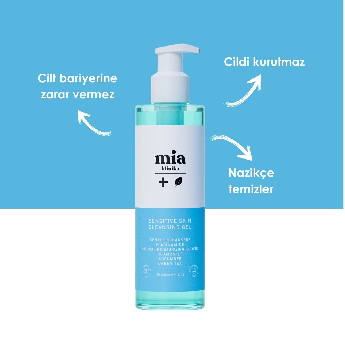  MIA KLINIKA MIA KLINIKA Mia Klinika Hassas Cilt Yüz Temizleme Jeli 200 ml  1 of 4 