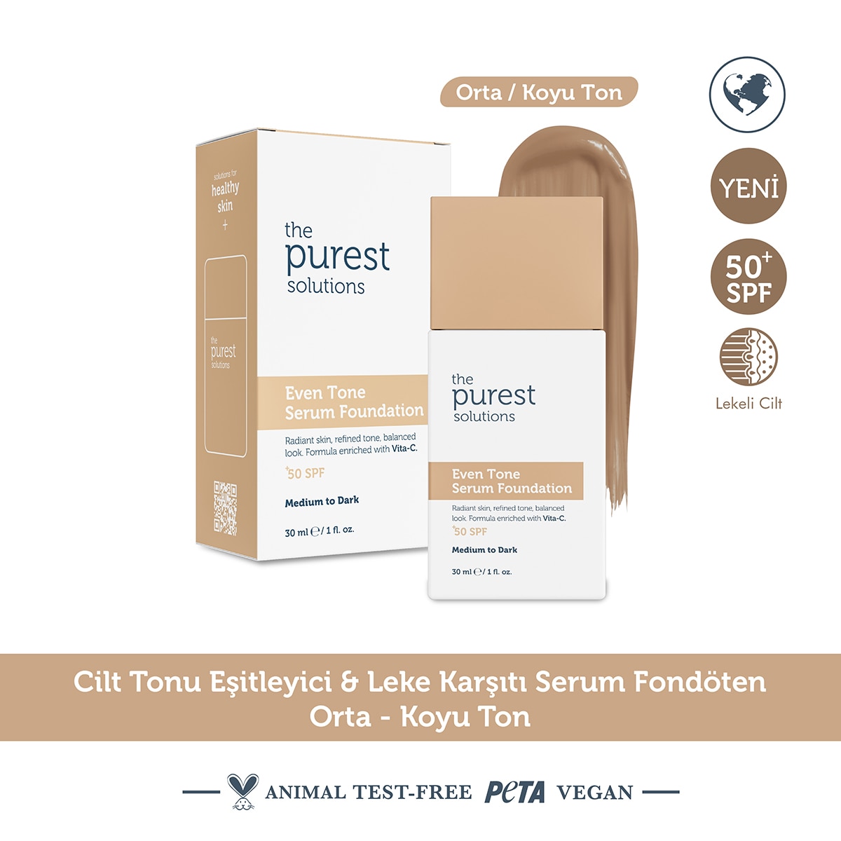 undefined THE PUREST SOLUTIONS EXC. The Purest Solutions Tone Serum Fondöten Medium 30 ml 1 of 9
