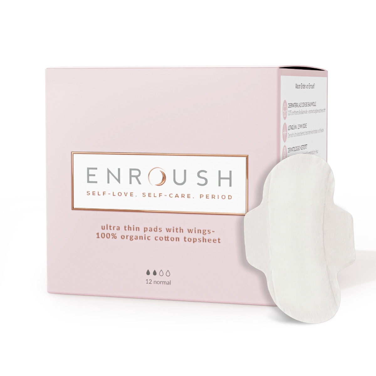 undefined ENROUSH Enroush Organik Ped Normal 12'li 1 of 8