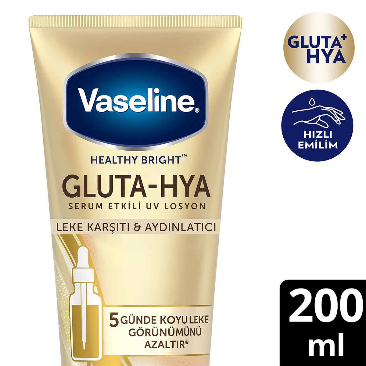  VASELINE VASELINE Vaseline Gluta Hya Serum Etkili Losyon Canlandırıcı Parlaklık 200 ml  1 of 1 Vaseline Gluta Hya Serum Etkili Losyon Canlandırıcı Parlaklık 200 ml
