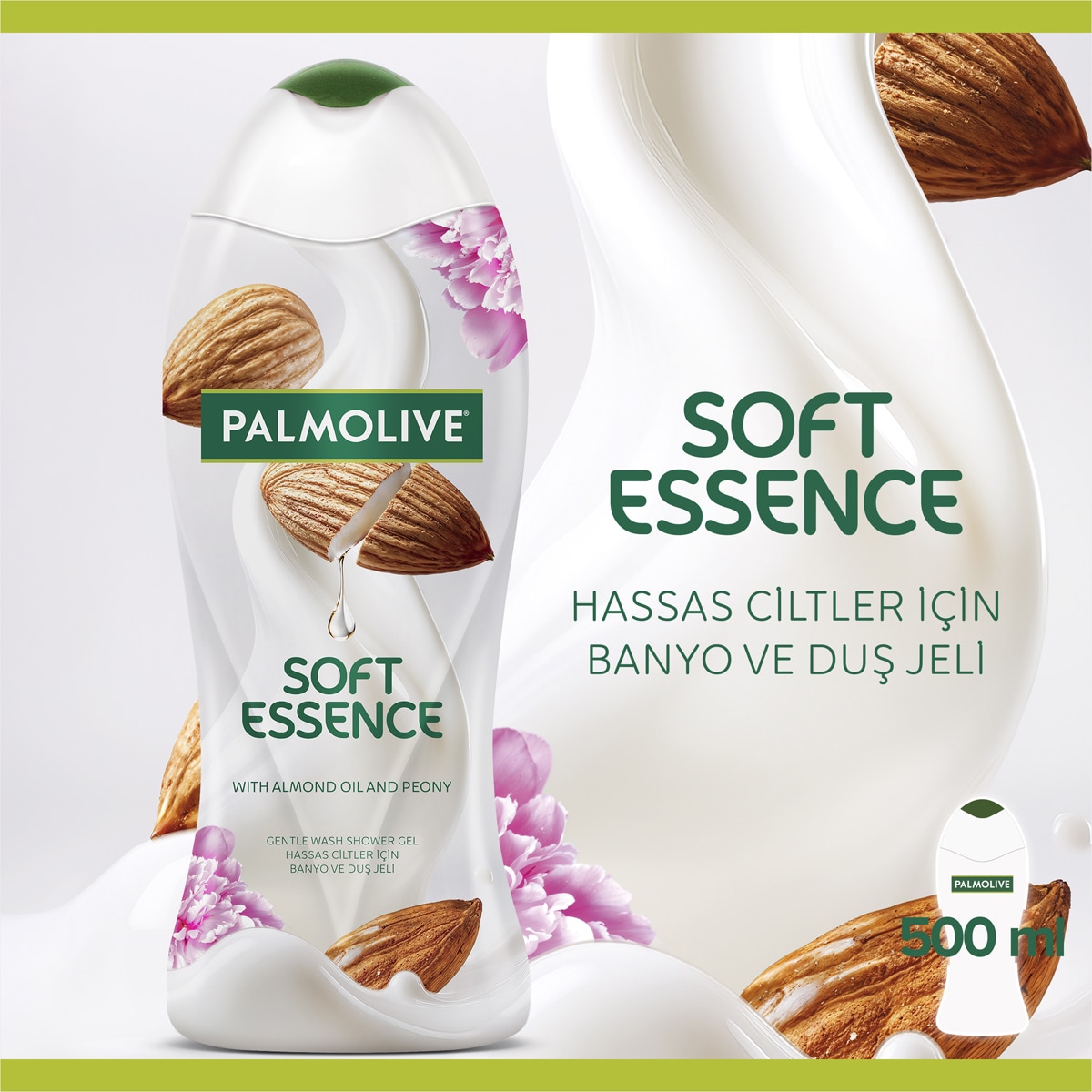 PALMOLIVE PALMOLIVE Palmolive Soft Essence Badem Duş Jeli 500 ml 1 of 4