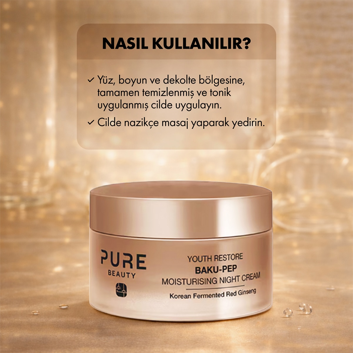 新品　未開封　PURE BEAUTY オールインワンクリーム 200g PURE BEAUTY Pure Beauty Youth Restore Nemlendirici Gece Kremi 50