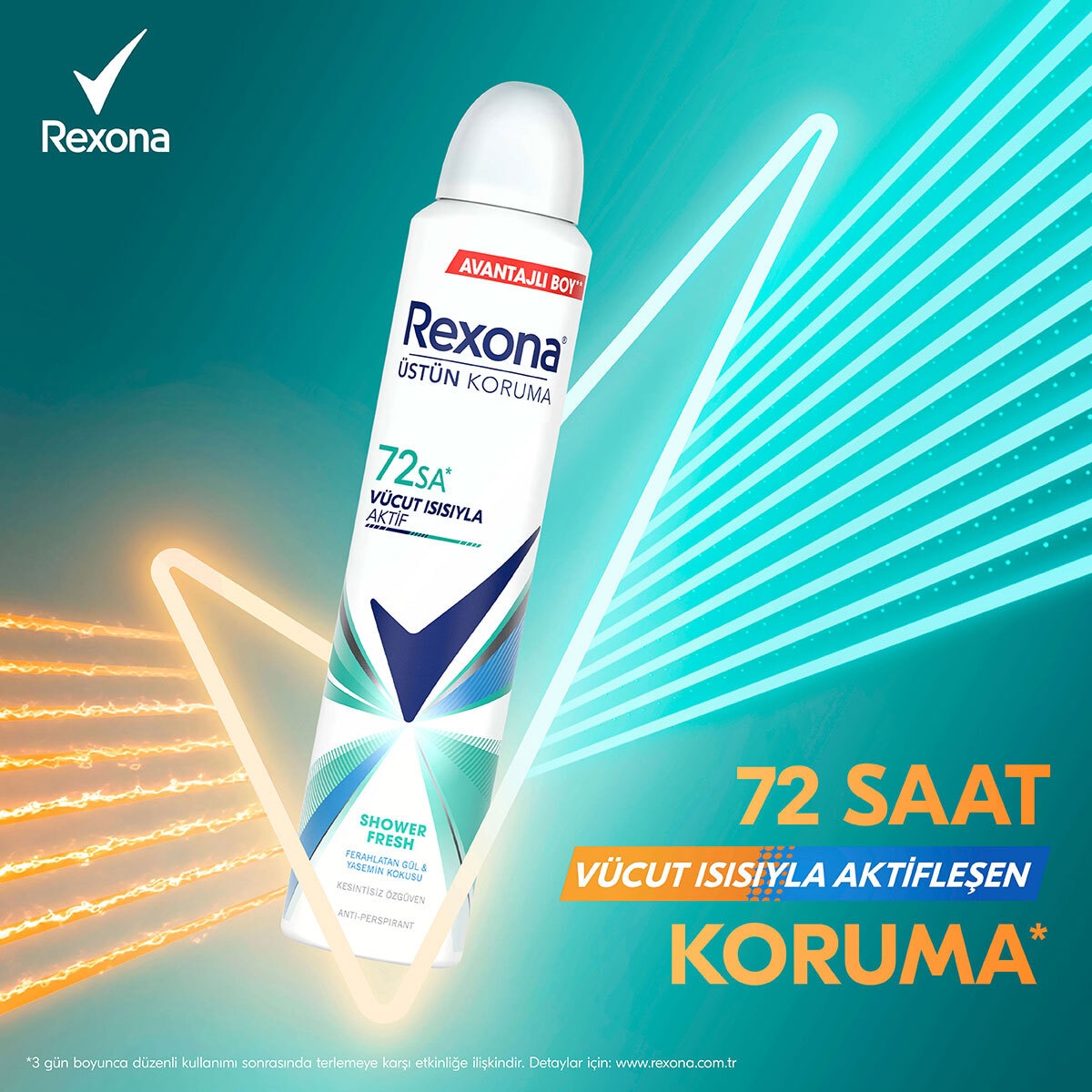 REXONA Rexona Kadın Sprey Deodorant Shower Fresh 72 Saat
