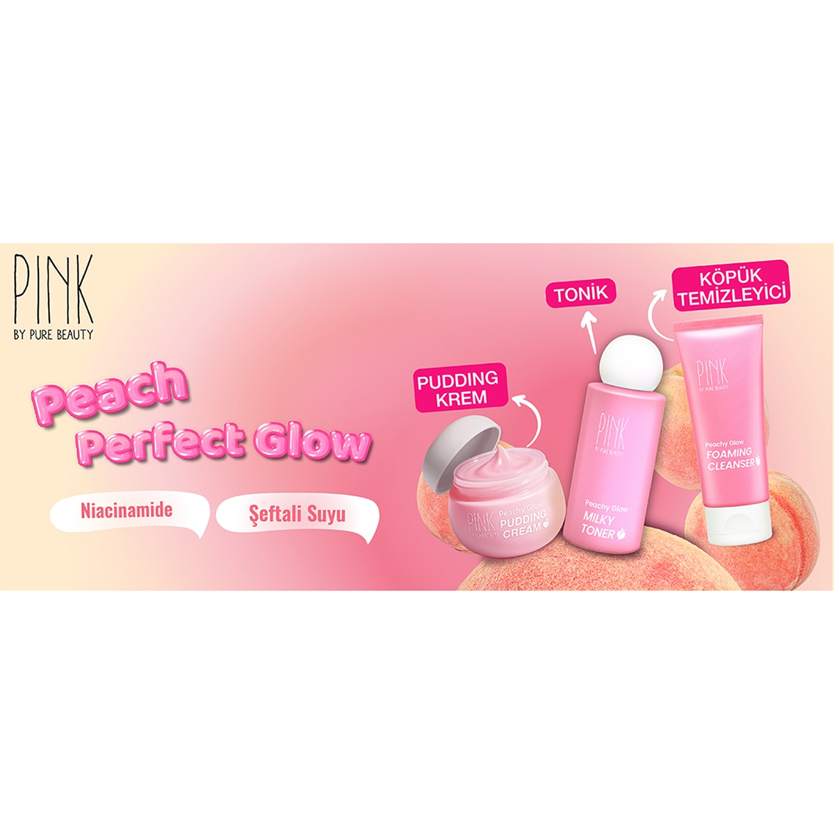  PURE BEAUTY PURE BEAUTY Pink By Pure Beauty Glow On Köpük Temizleyici 100 ml  1 of 6 