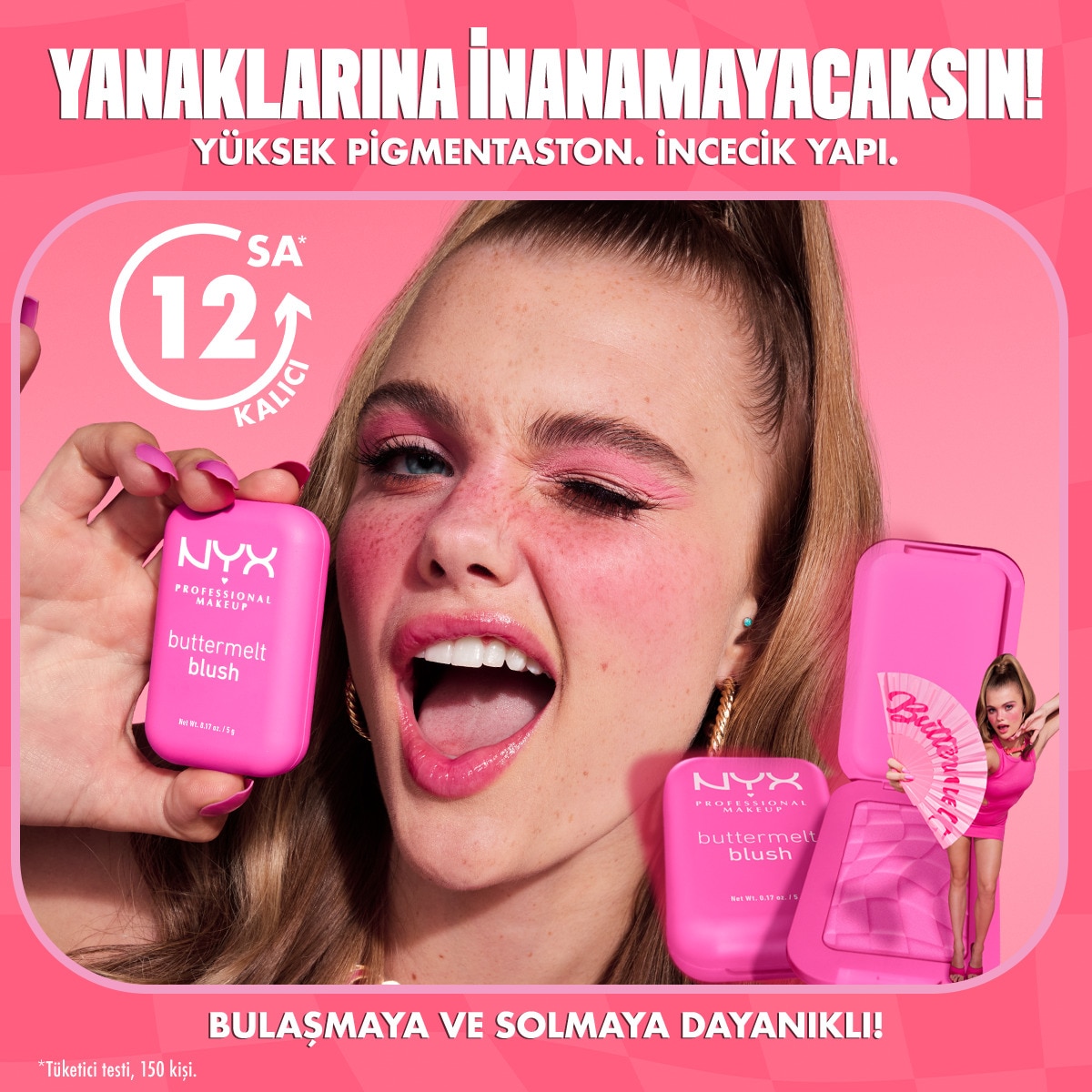  NYX NYX Nyx Professional Makeup Buttermelt Blush Kremsi Pudra Allık 08 Getting Butta  1 of 8 