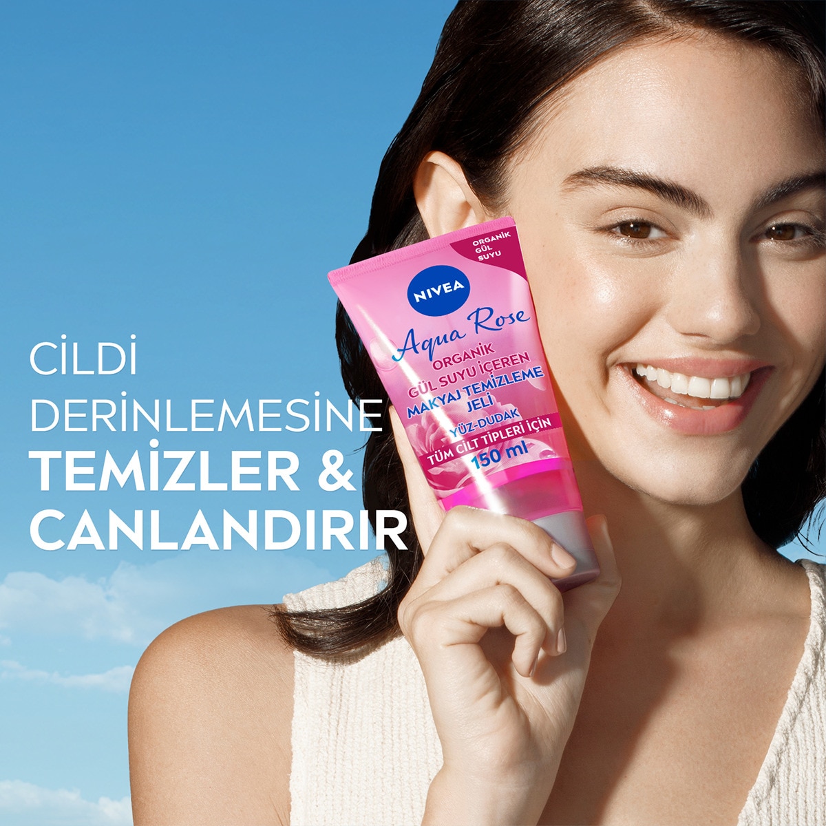  NIVEA VISAGE NIVEA VISAGE Nivea Aqua Rose Organik Gül Suyu İçeren Makyaj Temizleme Jeli 150 ml  1 of 7 