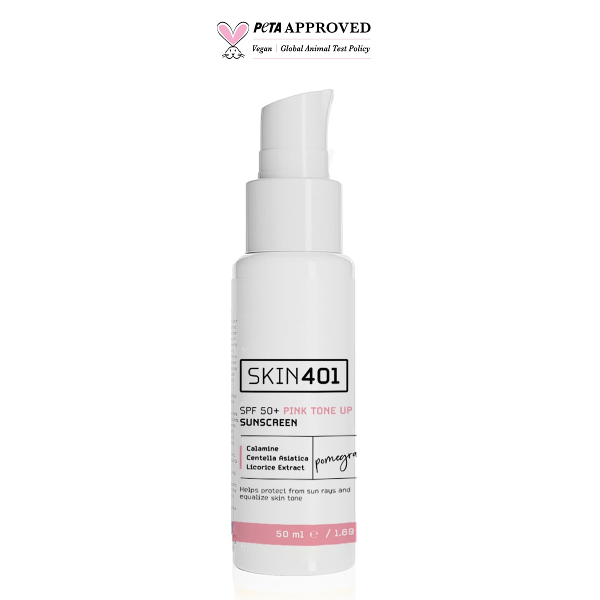 SKIN401 SKIN401 Skin401 50+ SPF Pembe Ton Eşitleyici Yüz Güneş Kremi 50 ml 1 of 4