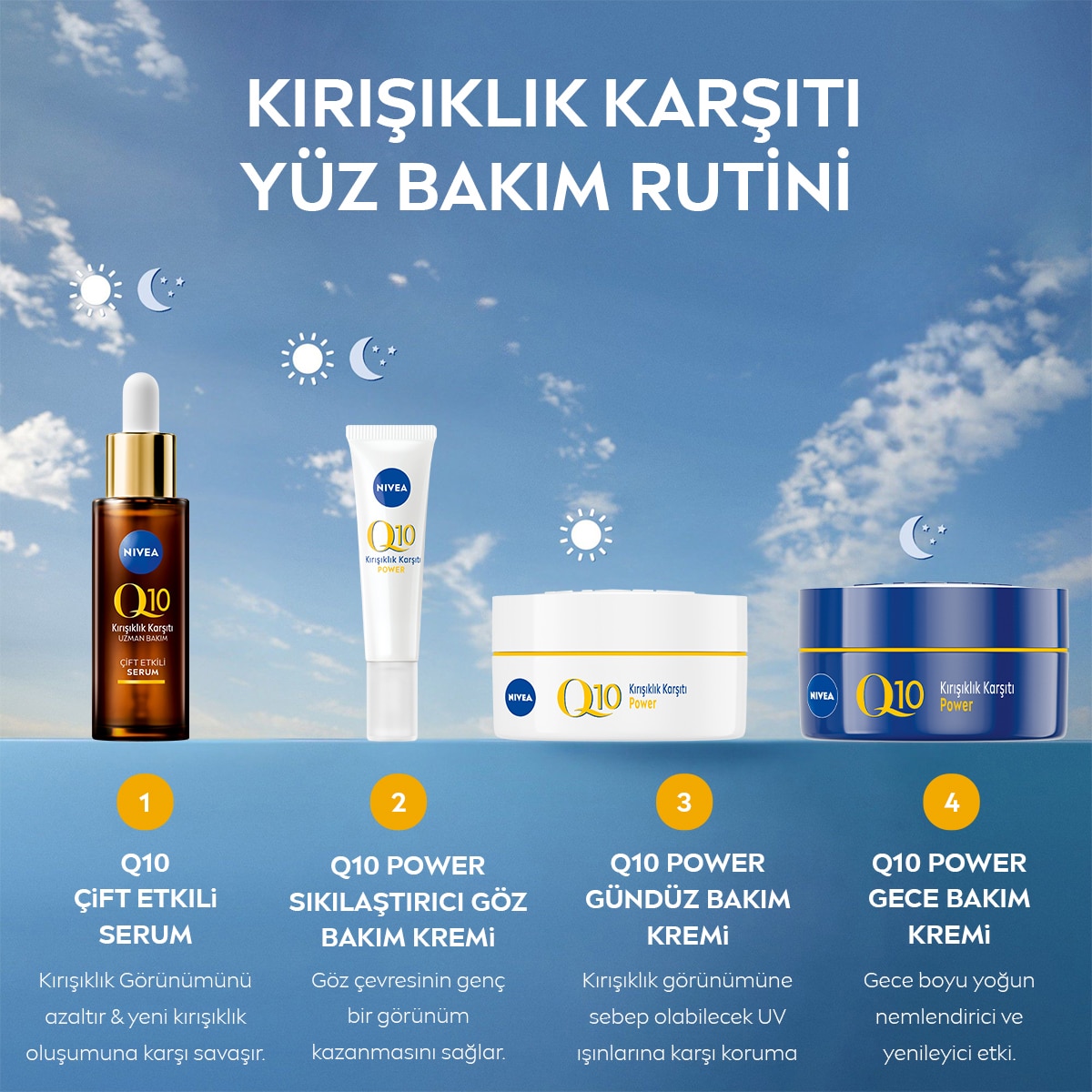  NIVEA VISAGE NIVEA VISAGE Nivea Q10 Cilt Sıkılaştırıcı Kırışıklık Karşıtı Yüz Gece Kremi 50 ml  1 of 6 