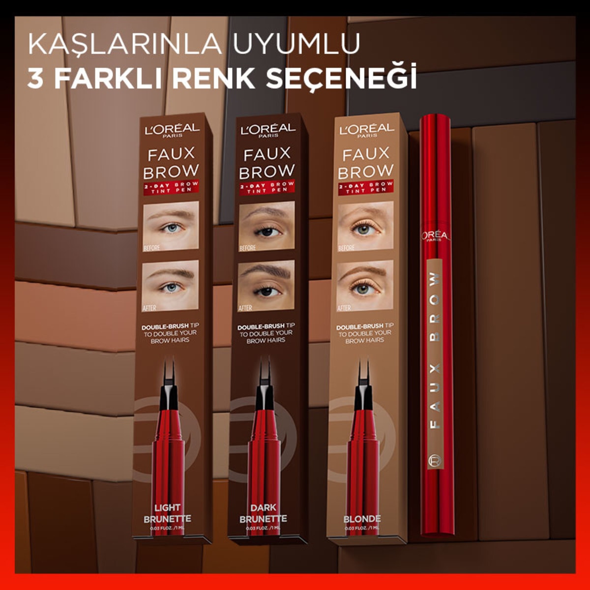 LOREAL PARIS LOREAL PARIS L'Oreal Paris Infaillible Faux Brow Ultra İnce Uçlu Kaş Kalemi Dark Brunette 1 of 9