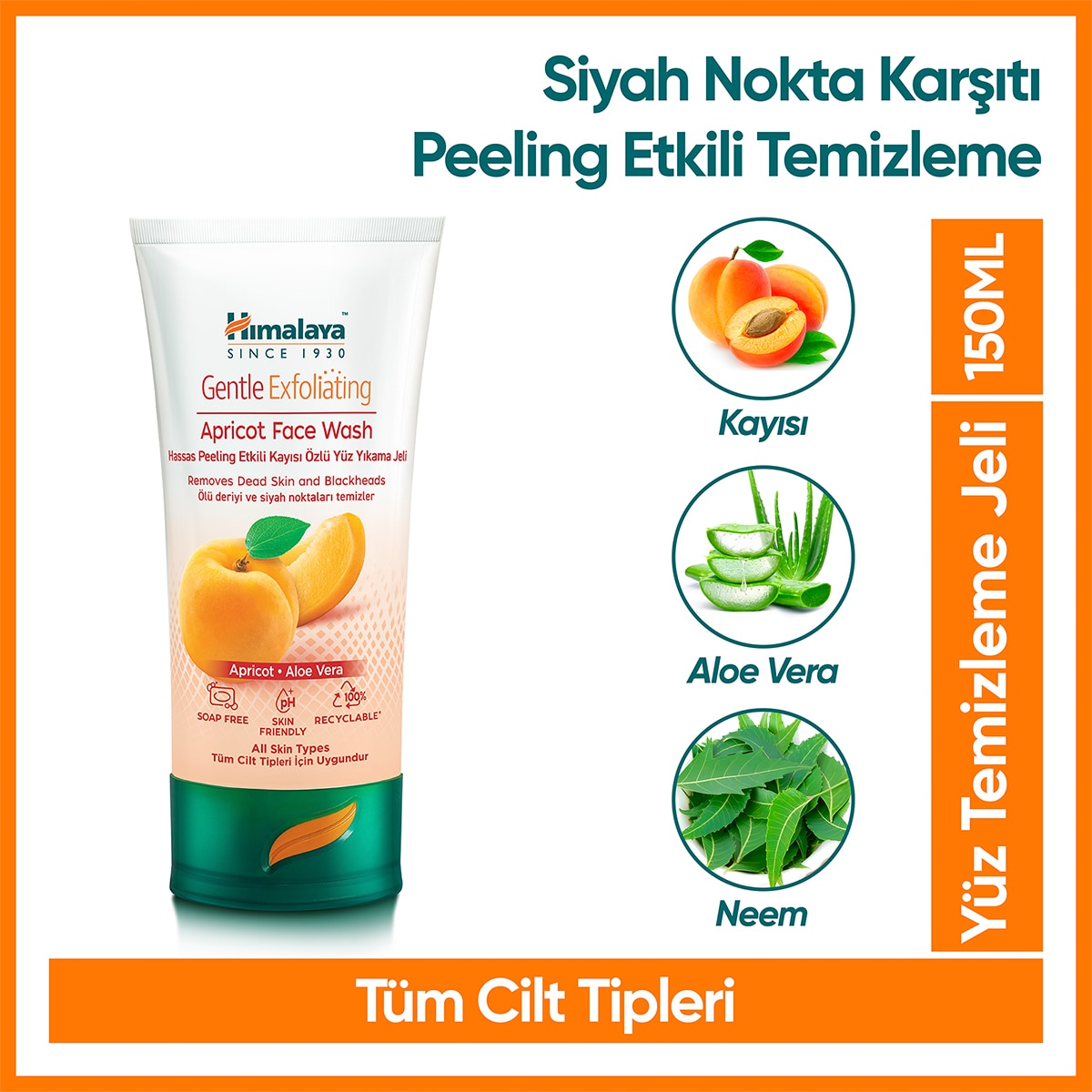 undefined HİMALAYA Himalaya Hassas Peeling Etkili Kayısı Özlü Yüz Temizleme Jeli 150 ml 1 of 2
