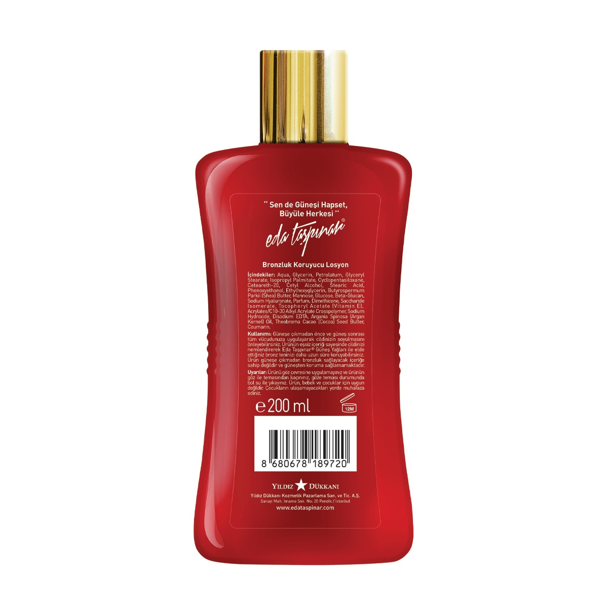 EDA TAŞPINAR EDA TAŞPINAR Eda Taşpınar Bronzluk Koruyucu Losyon 200 ml 1 of 2